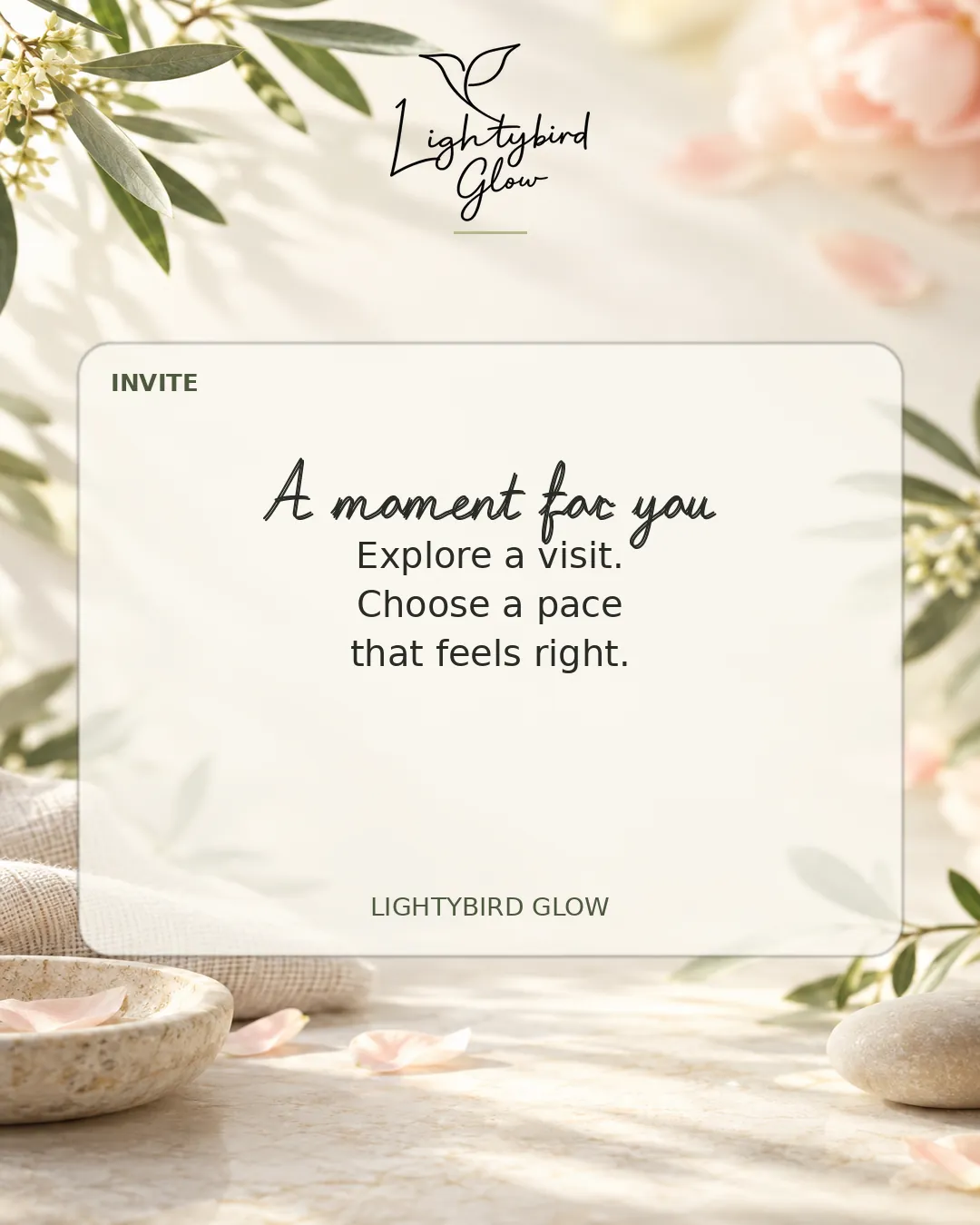 A moment for you: LightyBird Glow invite post