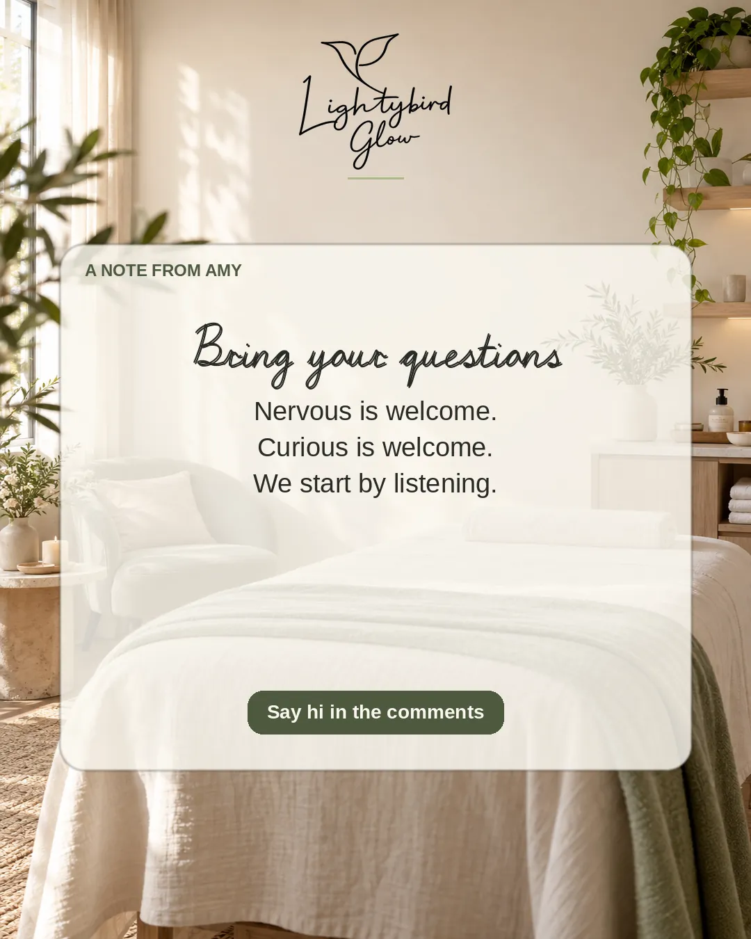 Bring your questions: LightyBird Glow connect post