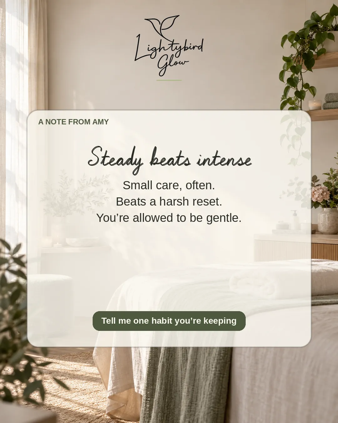 Steady beats intense: LightyBird Glow connect post