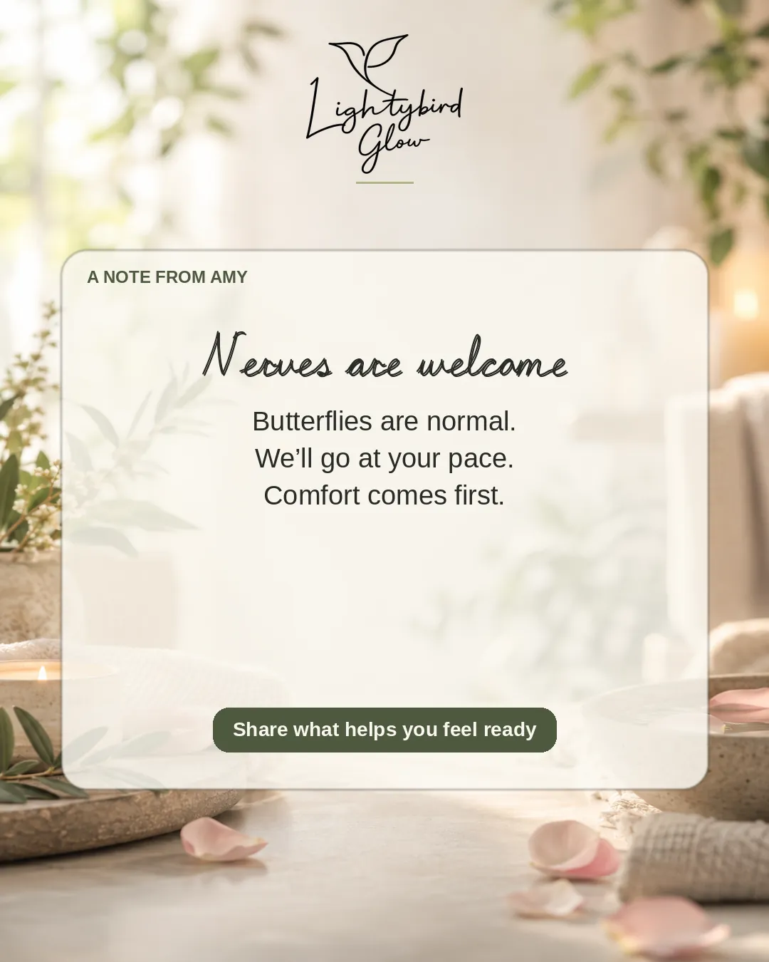 Nerves are welcome: LightyBird Glow connect post