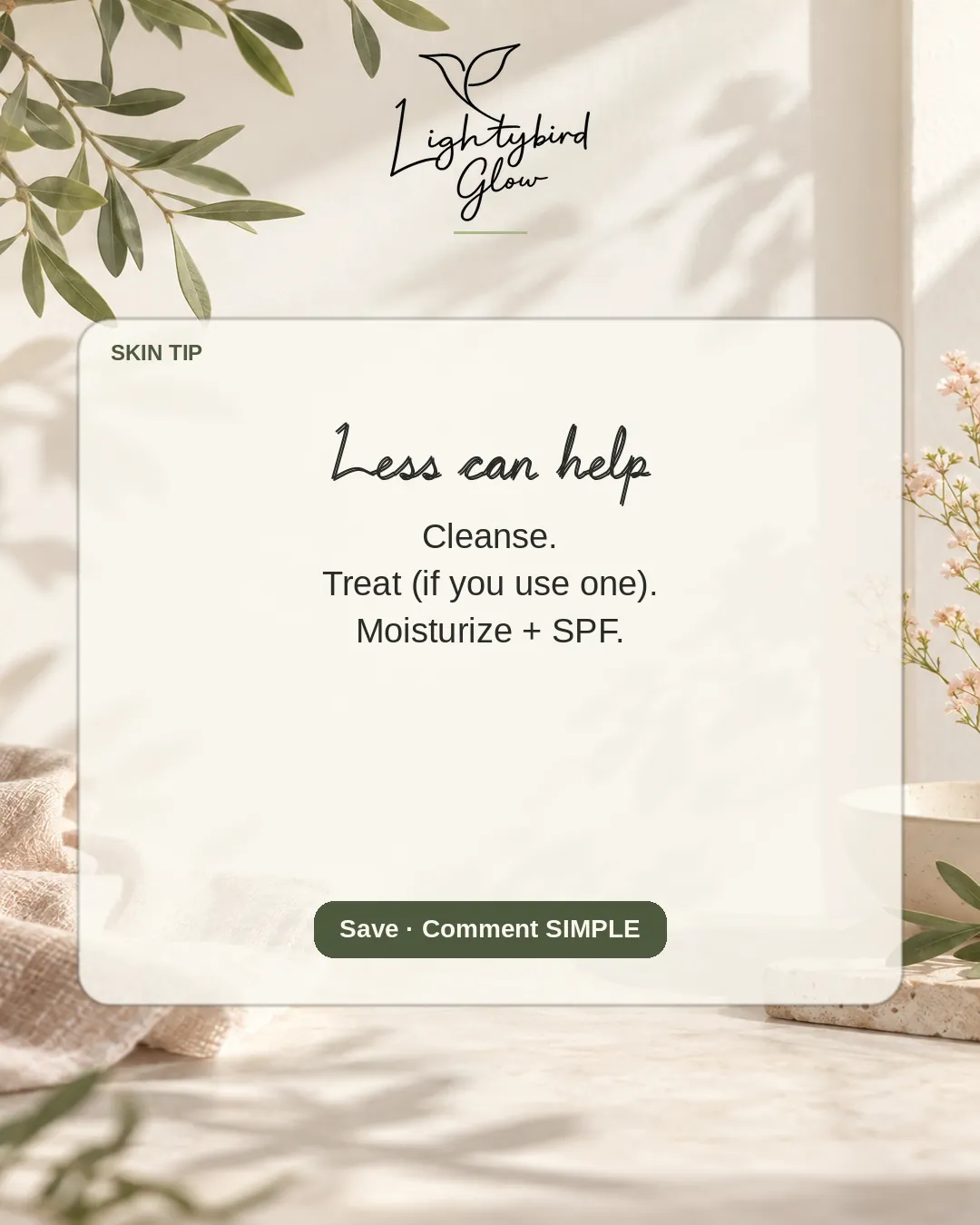 Less can help: LightyBird Glow educate post
