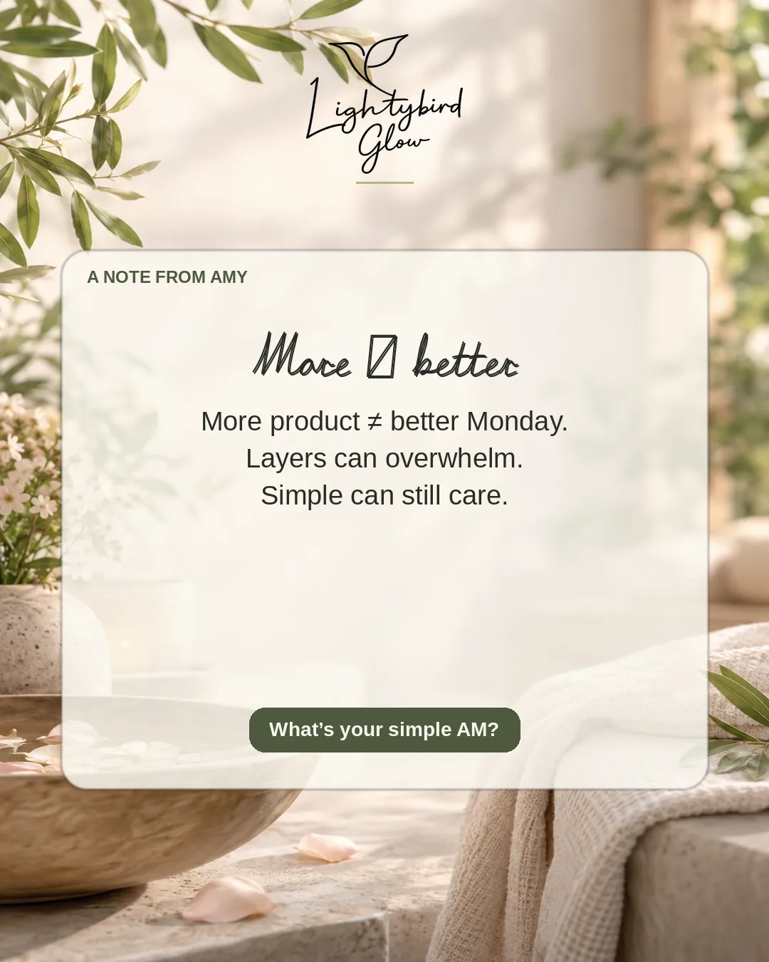 More ≠ better: LightyBird Glow connect post
